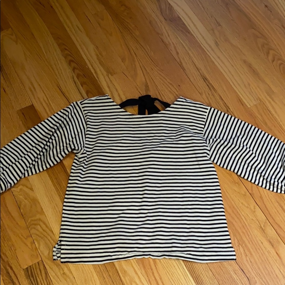 Jcrew  3/4 sleeve top with ribbon tie back